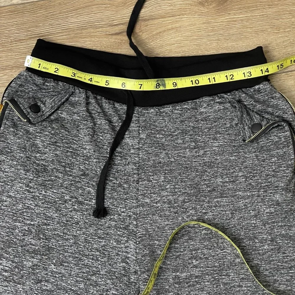 Lycra for Women Size L/XL Gray, side pockets with zipper and snap, elastic waist - Picture 9 of 10